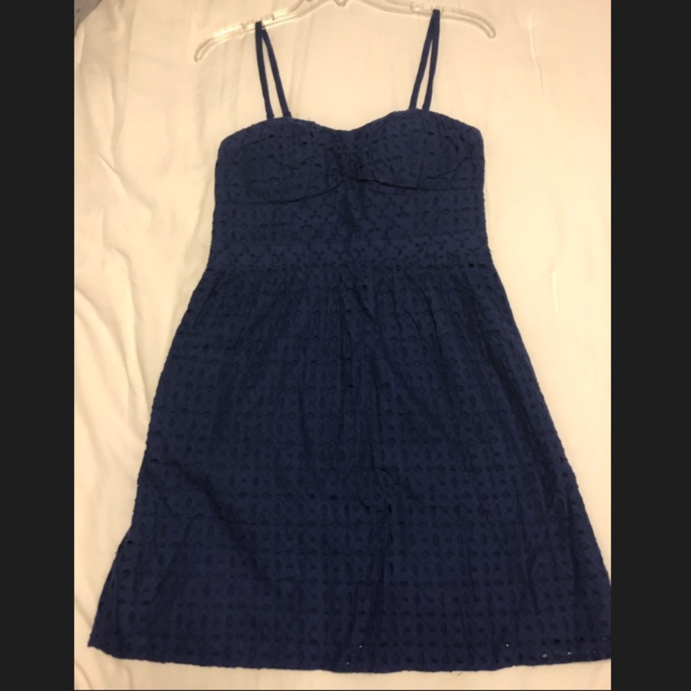Blue Eyelet Dress